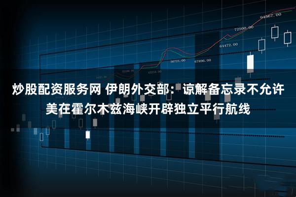 炒股配资服务网 伊朗外交部：谅解备忘录不允许美在霍尔木兹海峡开辟独立平行航线